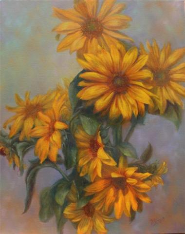 Живопись цветы: Cool Sunflowers