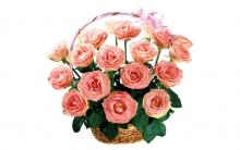 Букеты розовых роз фото